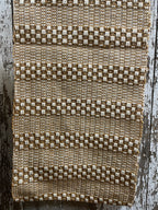 Primitive Weave Coverlet 72 Inch Long Runner Mustard/White