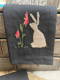 Primitive Towel With Bunny 19x28