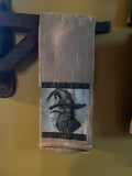 Primitive Decorative Fall Flour Sac Towel With Picture 28x29