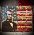 Primitive Americana Grungy Decorative Canvas Print 8x10
