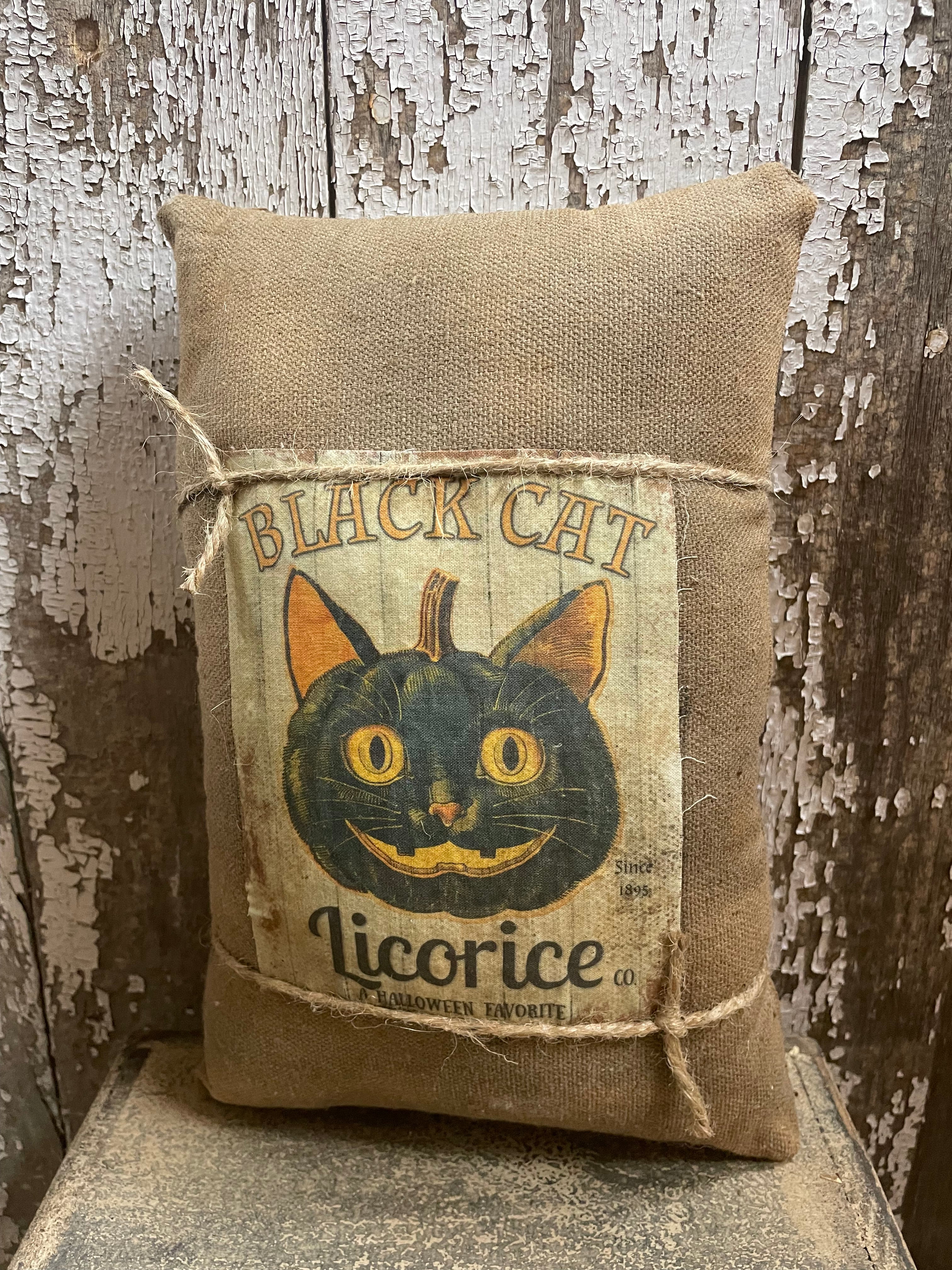 Small Primitive Fall Feedsac Pillow 10x8