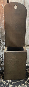 Primitive Wooden Wall/Door Box 24x3x7 Gray