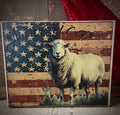 Primitive Americana Grungy Decorative Canvas Print 8x10