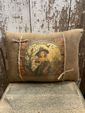 Small Primitive Fall Feedsac Pillow 10x8