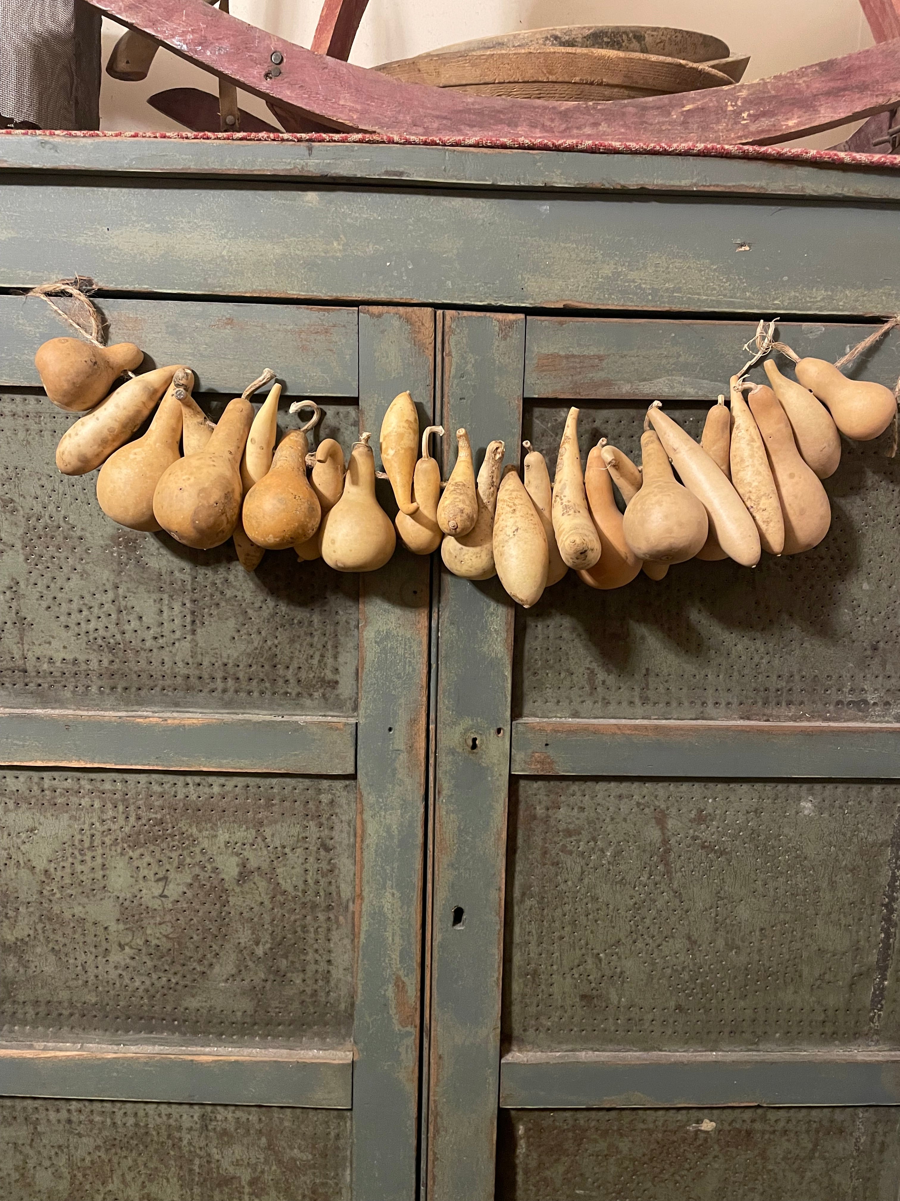 Primitive Mixed Gourd Garland 30 Inches