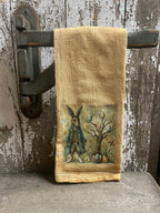 Primitive Decorative Easter Flour Sac Towel With Picture 28x29