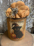 Primitive Pumpkin In Can Shelf Sitter 9x6