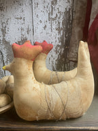 Small Primitive Grungy Chicken 9x8