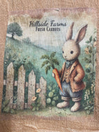 Primitive Decorative Easter Flour Sac Towel With Picture 28x29