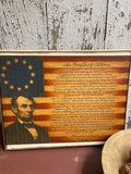 Primitive Americana Grungy Decorative Canvas Print 8x10