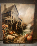Primitive Fall Grungy Decorative Canvas Print 8x10