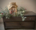 Primitive Wooden Mini Dry Sink with Drawer 14x8x7 Brown Over Mustard