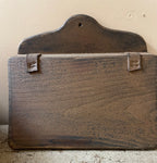 Primitive 10x11x6 Wooden Thermostat Cover Mustard Over Black