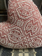 Primitive Handmade Valentines Coverlet Heart Vintage Red 10x9