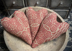 Primitive Handmade Valentines Coverlet Heart Red 8x5