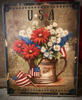Primitive Americana Grungy Decorative Canvas Print 8x10