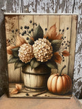 Primitive Fall Grungy Decorative Canvas Print 8x10