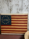 Primitive Americana Grungy Decorative Canvas Print 8x10