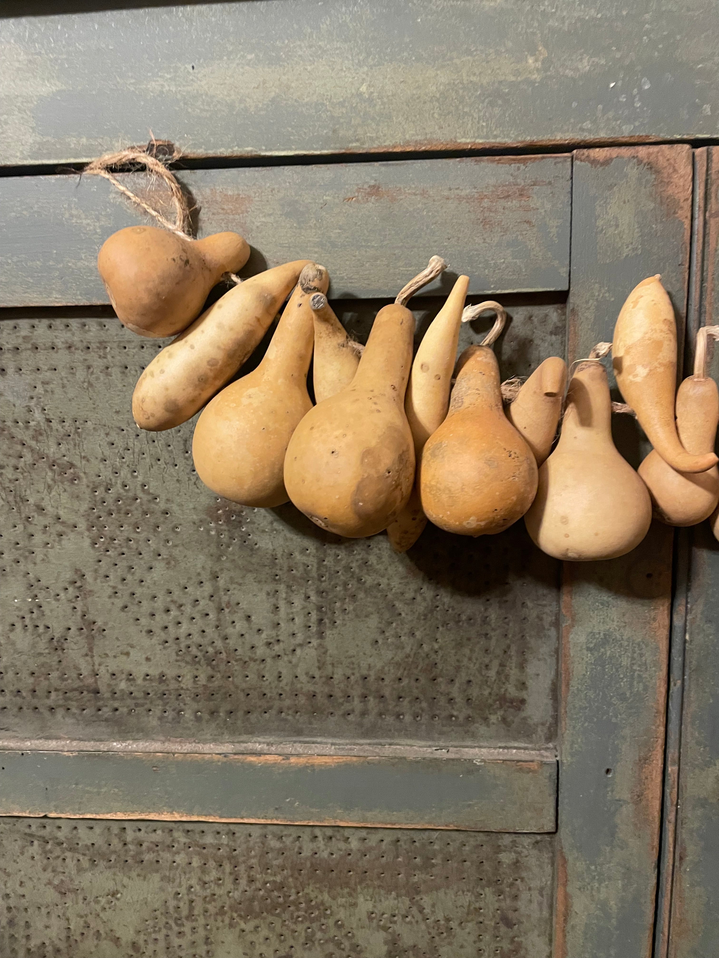 Primitive Mixed Gourd Garland 30 Inches