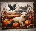 Primitive Fall Grungy Decorative Canvas Print 8x10