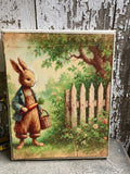 Primitive Easter Grungy Decorative Canvas Print 8x10