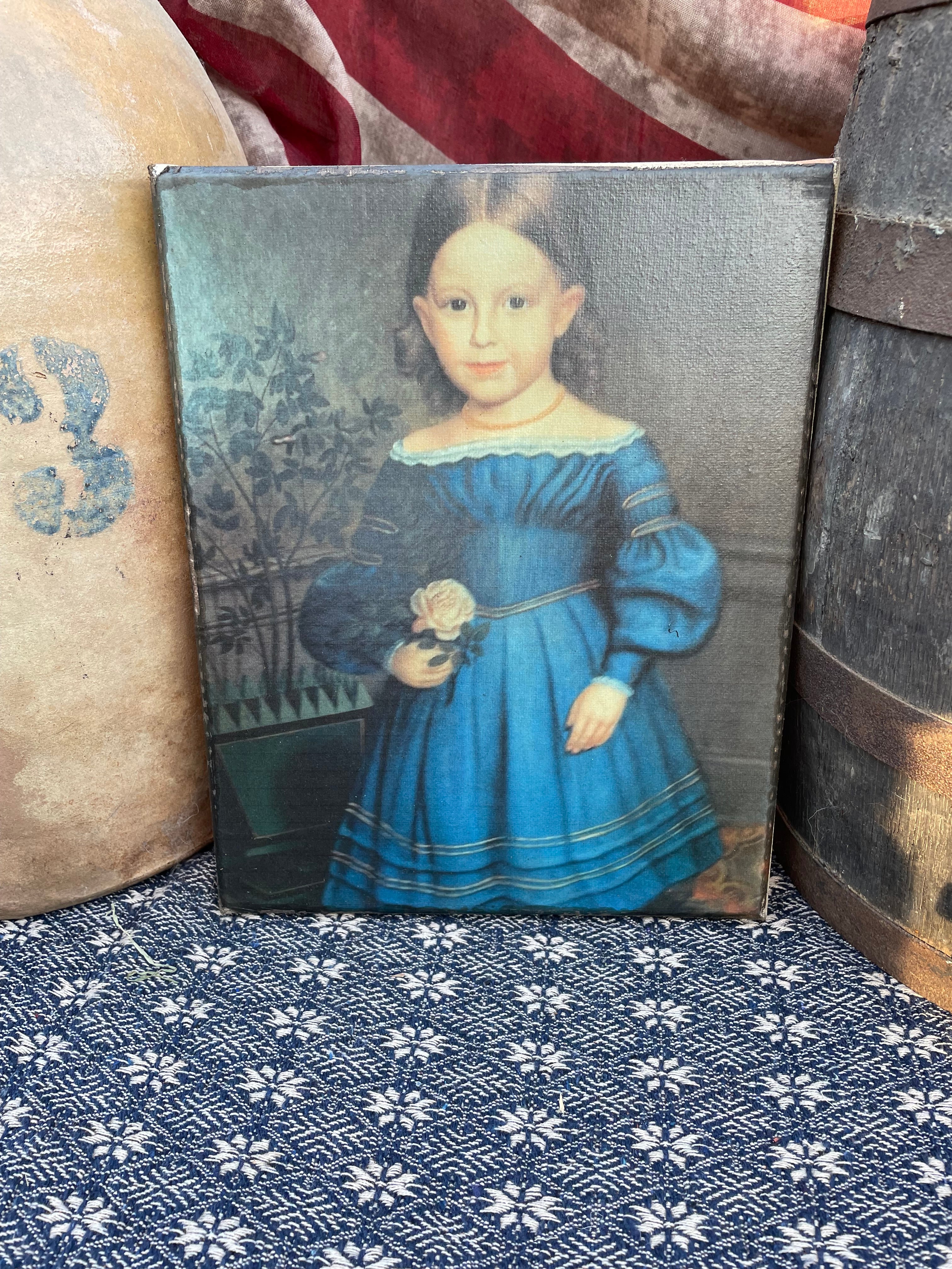 Primitive Americana Grungy Decorative Canvas Print 8x10