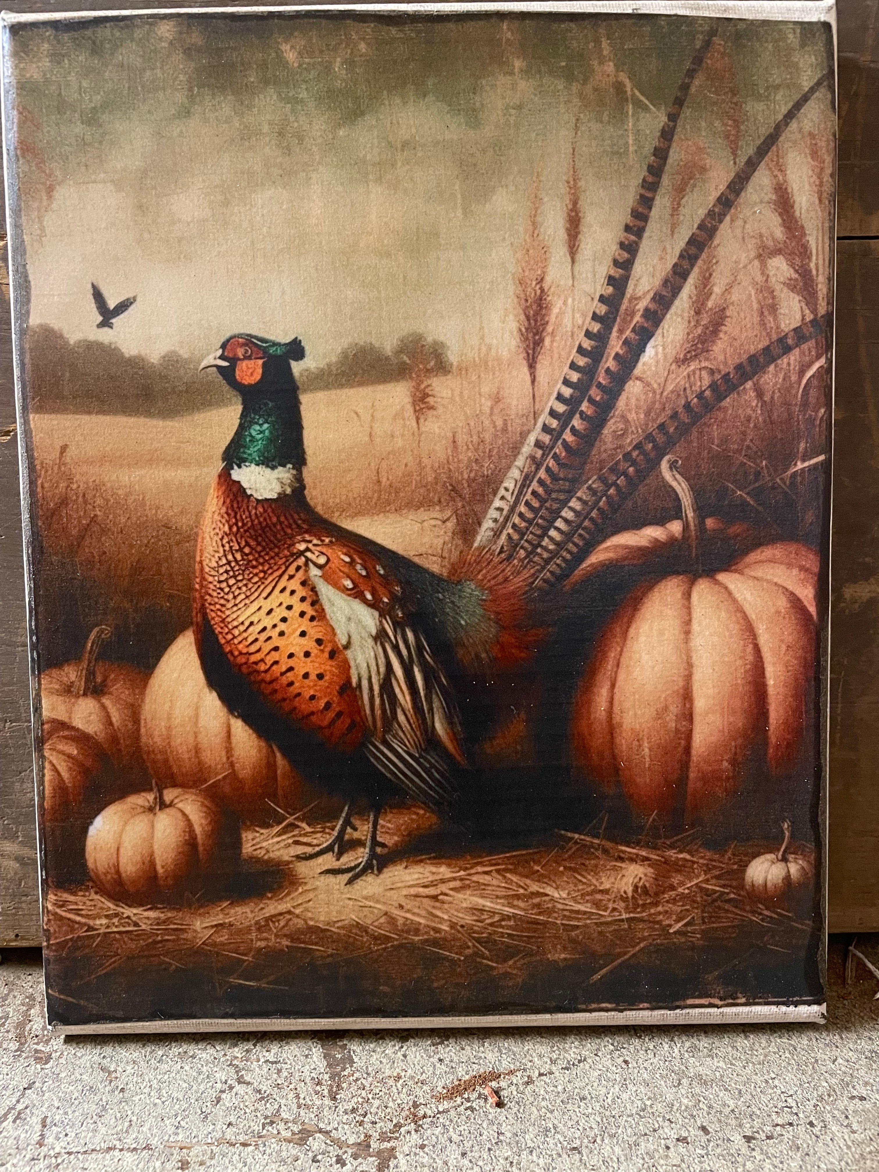Primitive Fall Grungy Decorative Canvas Print 8x10