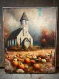 Primitive Fall Grungy Decorative Canvas Print 8x10