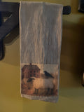Primitive Decorative Fall Flour Sac Towel With Picture 28x29