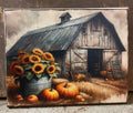 Primitive Fall Grungy Decorative Canvas Print 8x10