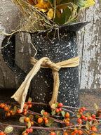 Primitive Flowers In Antique Water Pitcher Gathering 8x16