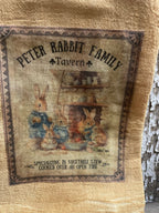Primitive Decorative Easter Flour Sac Towel With Picture 28x29