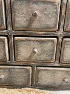 Primitive Wooden Eight Drawer Apothecary 18x12x8 Cobblestone