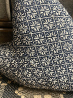 Primitive Handmade Valentines Coverlet Heart Blue 10x9