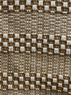 Primitive Weave Coverlet 72 Inch Long Runner Mustard/White