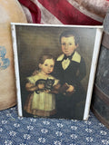 Primitive Americana Grungy Decorative Canvas Print 8x10