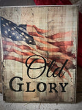 Primitive Americana Grungy Decorative Canvas Print 8x10