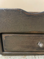 Primitive Wooden One Drawer Cubby 10x8x6 Gray