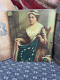 Primitive Americana Grungy Decorative Canvas Print 8x10