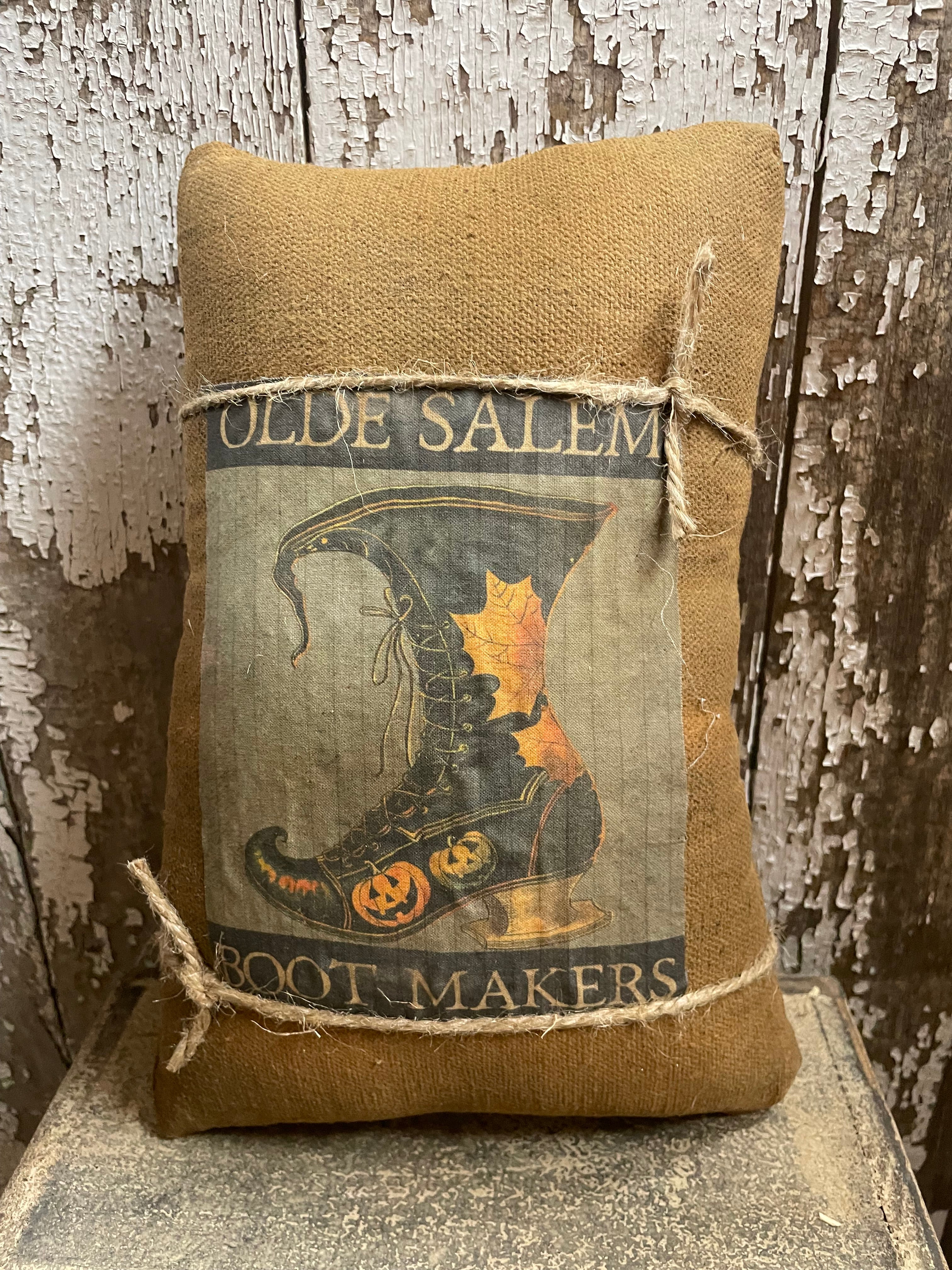 Small Primitive Fall Feedsac Pillow 10x8