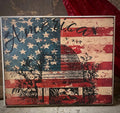 Primitive Americana Grungy Decorative Canvas Print 8x10