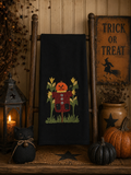 Primitive Towel With Scarecrow 28x17