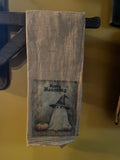 Primitive Decorative Fall Flour Sac Towel With Picture 28x29