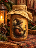 Primitive Winter Pantry Jar 6x4