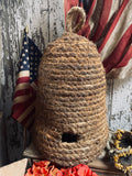 Handmade Primitive Grungy Bee Skep 16x10
