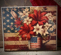 Primitive Americana Grungy Decorative Canvas Print 8x10