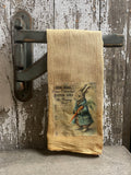 Primitive Decorative Easter Flour Sac Towel With Picture 28x29