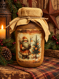 Primitive Winter Pantry Jar 6x4