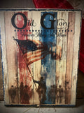 Primitive Americana Grungy Decorative Canvas Print 8x10