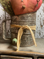 Primitive Valentines Hearts In Antique Sifter Gathering 12x6